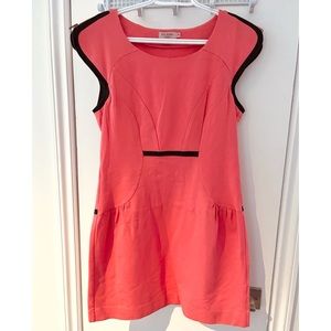Ted Baker London Peach & PU leather mini dress TB2